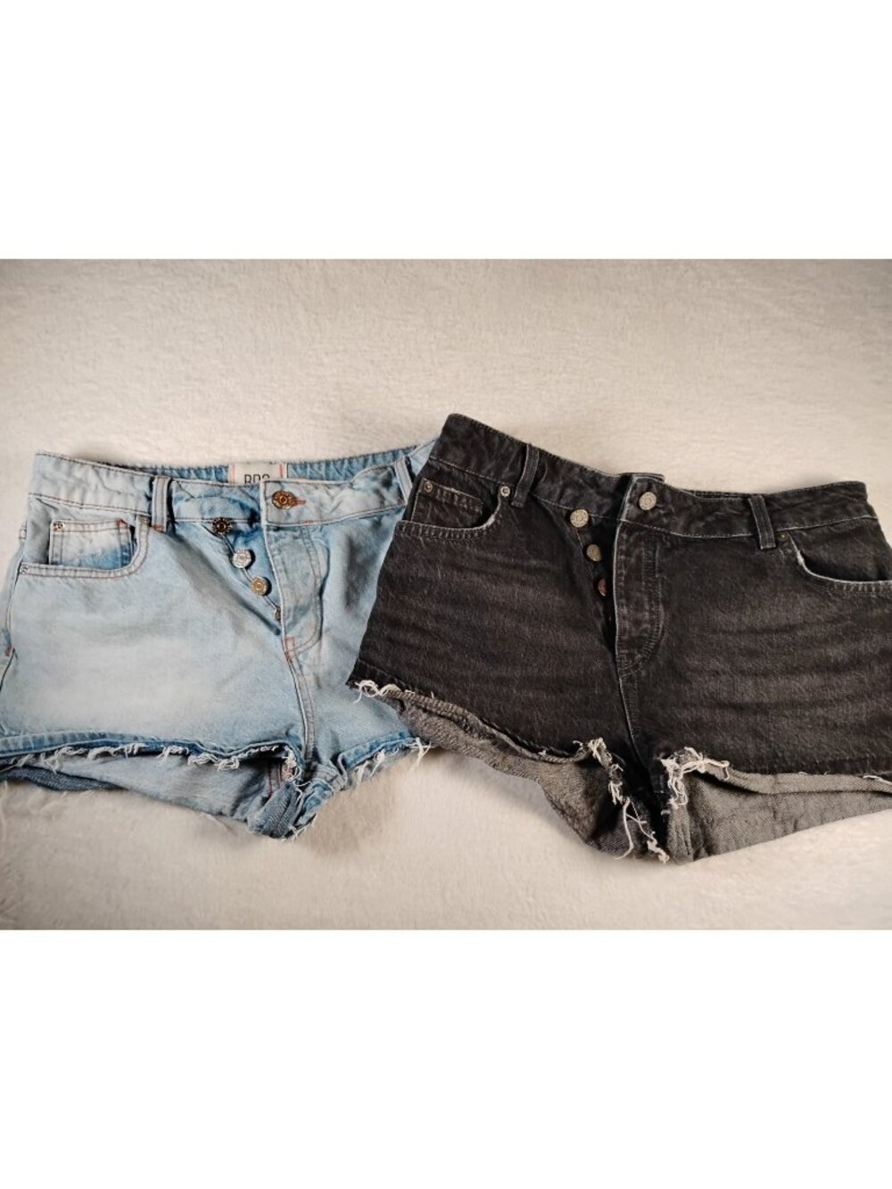 Lot Of 2 BDG Button Fly Denim Shorts A-Line Cutoffs Jorts Sz 29 Blk&Light Wash